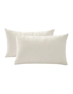Velvet Cushion Covers in Ivory 2 Pack (30x50cm)