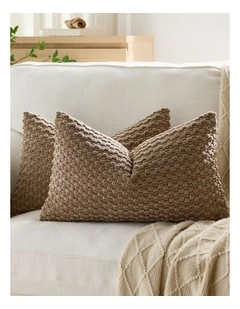 Bubble Corn Cushion Covers in Taupe 2 Pack (30x50cm)