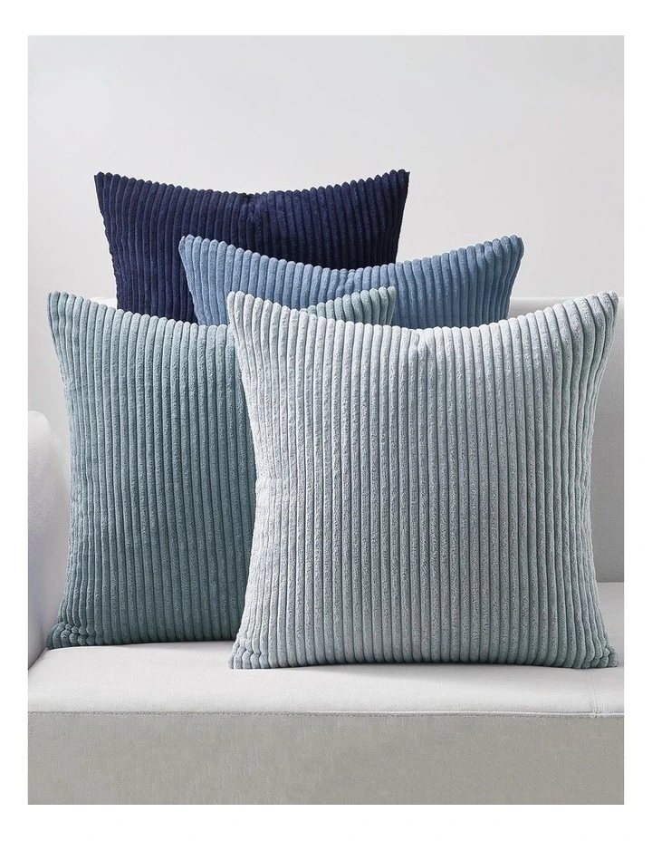 Corduroy Velvet Cushion Covers in Blue Set of 4 (45x45cm) image 1