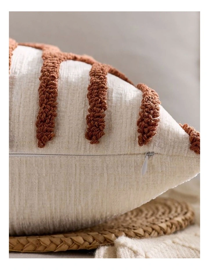 Tufted Arch Cushion Covers in Terracotta 2 Pack (45x45cm) image 3