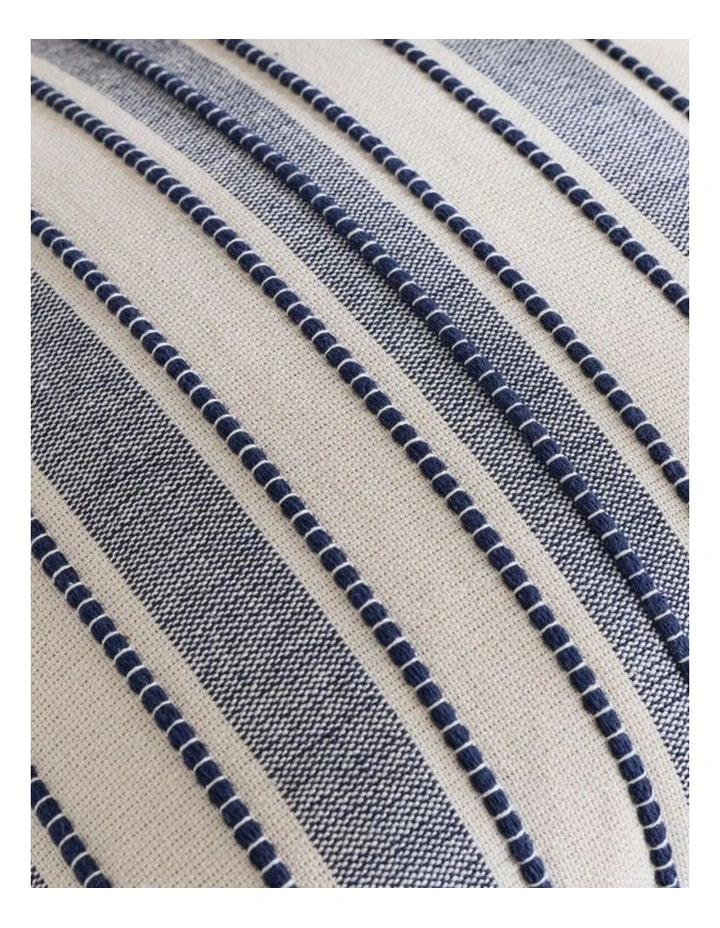 Heritage Linear Woven Cushion Covers in Indigo 2 Pack (45x45cm) image 3