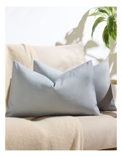 Outdoor Waterproof Cushion Covers in Silver 2 Pack (30x50cm)
