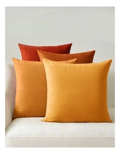 Velvet Cushion Covers in Mixed Yellow 4 Pack (45x45cm)