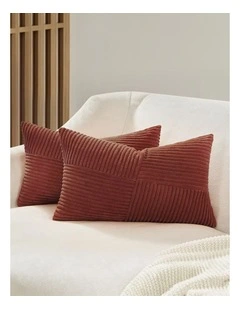 Windmill-Inspired Cushion Covers in Brick 2 Pack (30x50cm)
