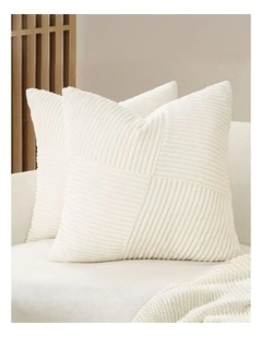 Windmill-Inspired Cushion Covers in Snow 2 Pack (45x45cm)