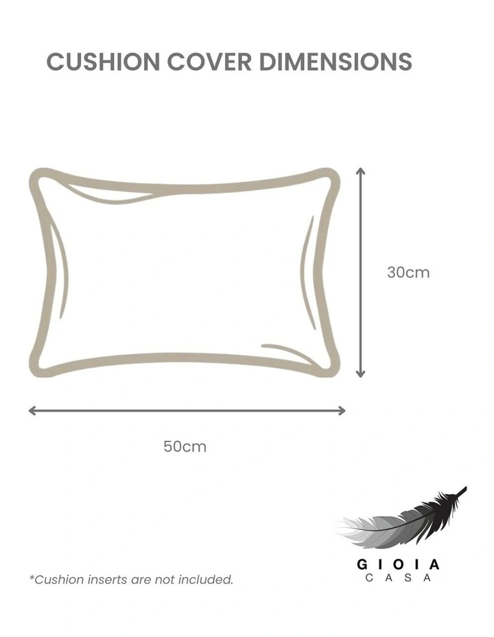 Chenille Textured Cushion Covers in Ivory 2 Pack (30x50cm) image 4
