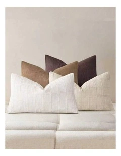Linen Look Cushion Covers in Earthy Neutrals 4 Pack (30x50cm)