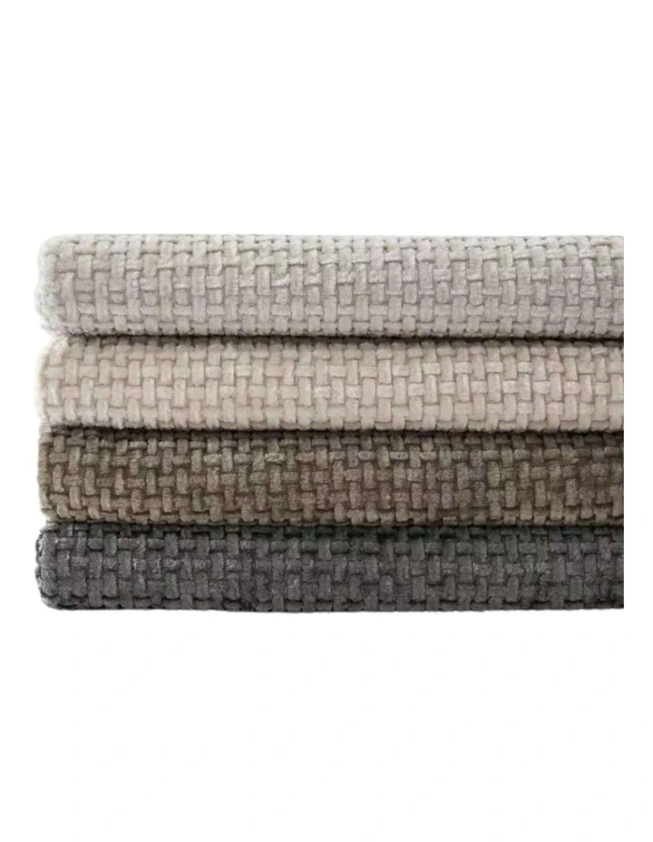 Chenille Grid Cushion Covers in Mix Grey 4 Pack (45x45cm) image 2
