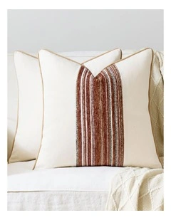 Wabi Stripe Cushion Covers in Terracotta 2 Pack (45x45cm)