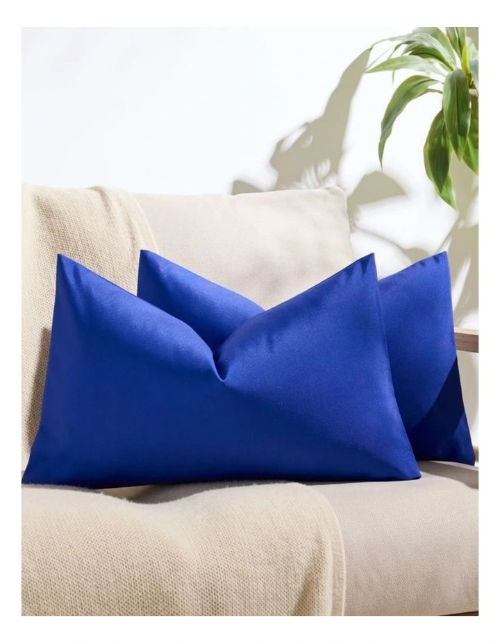 Outdoor Waterproof Cushion Covers in Royal Blue 2 Pack (30x50cm) image 1