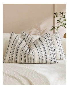 Bohemian Dot Woven Cushion Covers in Grey 2 Pack (30x50cm)