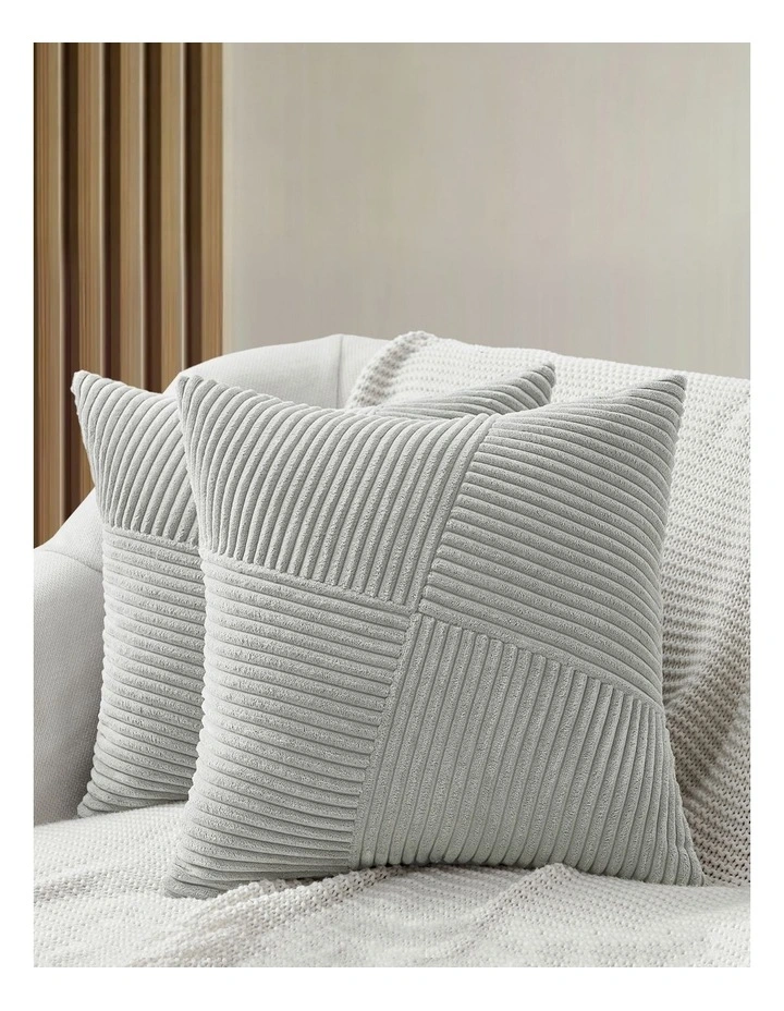 Windmill-Inspired Cushion Covers in Light Grey 2 Pack (45x45cm) image 1