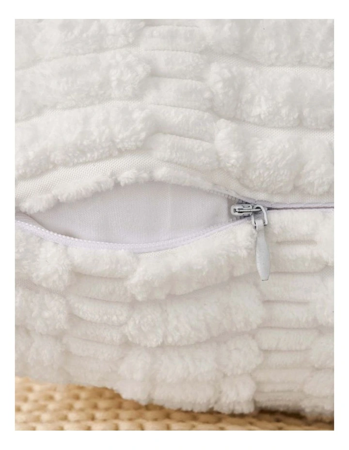 Boho Corduroy Cushion Covers in White 2 Pack (45x45cm) image 3
