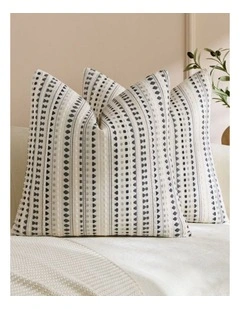 Bohemian Dot Woven Cushion Covers in Grey 2 Pack (45x45cm)