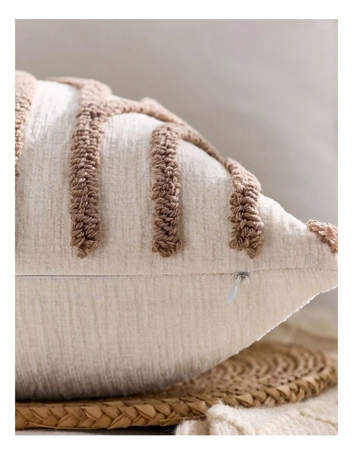 Tufted Arch Cushion Covers in Brown 2 Pack (45x45cm) image 3