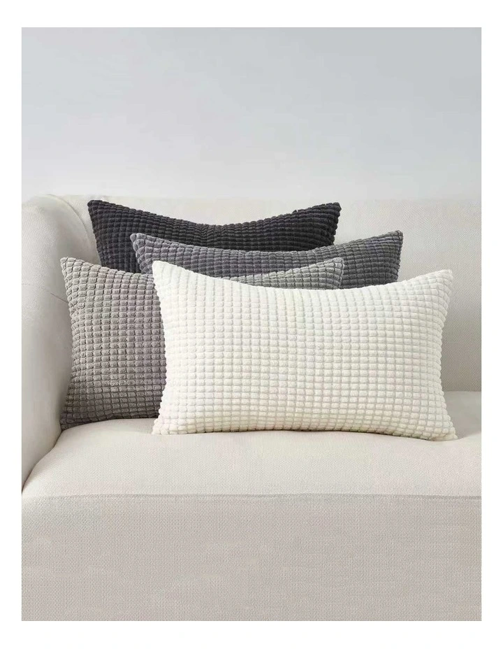 Corn Grain Cushion Covers in Grey 4 Pack (30x50cm) image 1