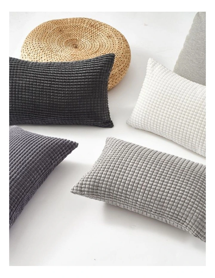 Corn Grain Cushion Covers in Grey 4 Pack (30x50cm) image 2