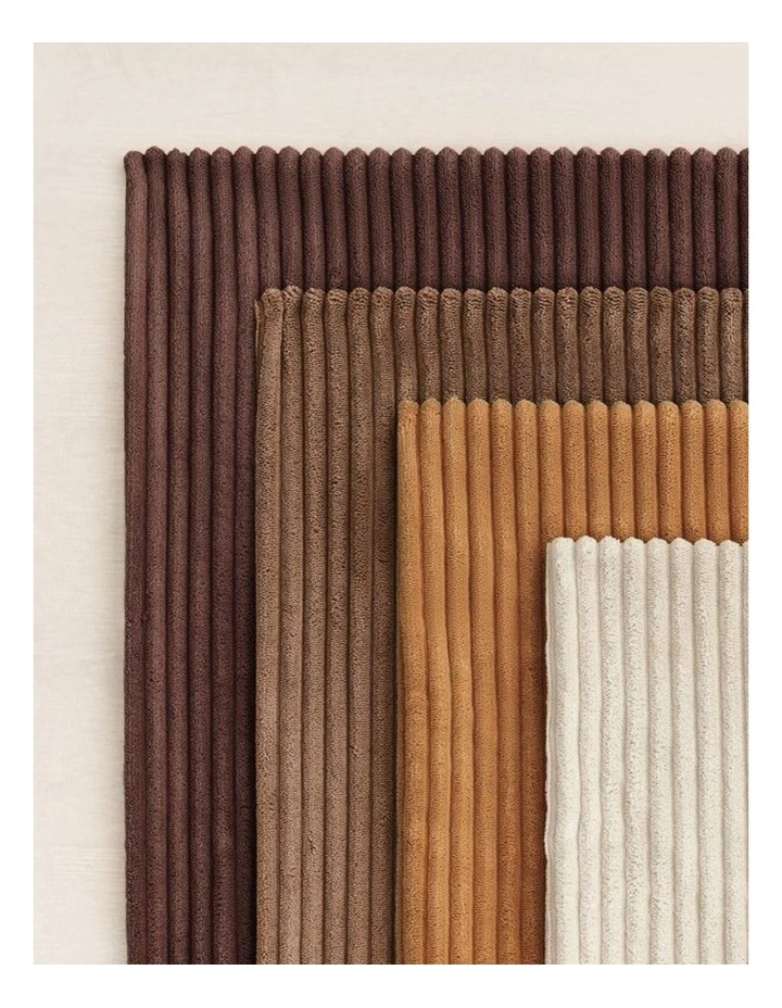 Corduroy Velvet Cushion Covers in Brown Set of 4 (45x45cm) image 3