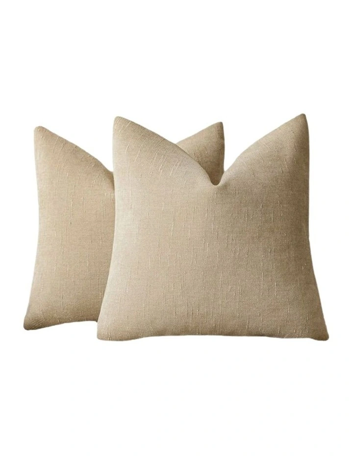 Chenille Haze Cushion Covers in Camel 2 Pack (45x45cm) image 4