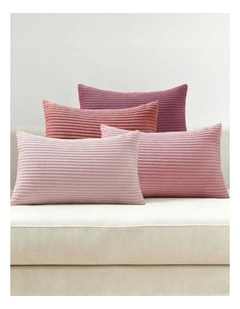 Corduroy Velvet Cushion Covers in Pink Set of 4 (30x50cm)