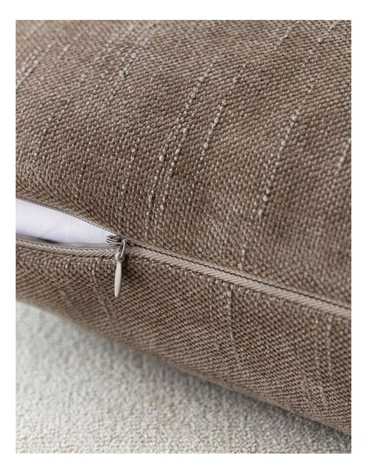 Chenille Haze Cushion Covers in Taupe 2 Pack (45x45cm) image 3