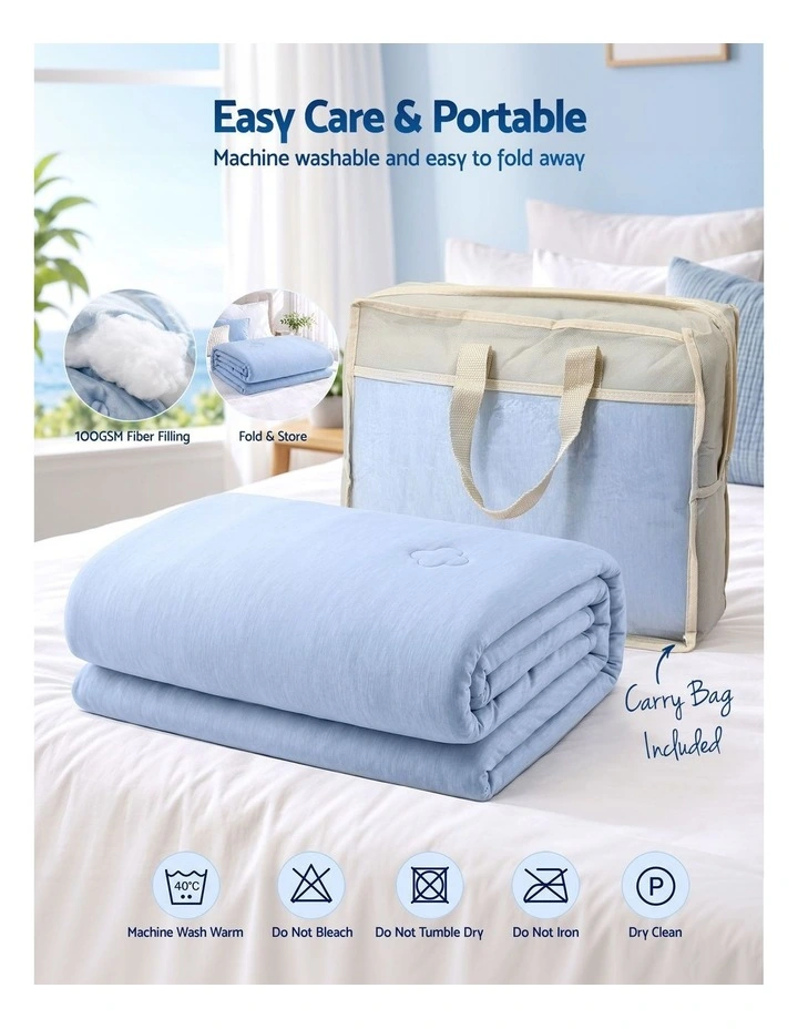 Giselle Cooling Blanket 240cm x 210cm King Summer Quilt Sleepers Double Sided image 6