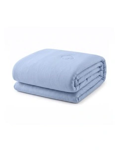Giselle Cooling Blanket 130cm x 170cm Double Sided Summer Throw Lightweight Blue