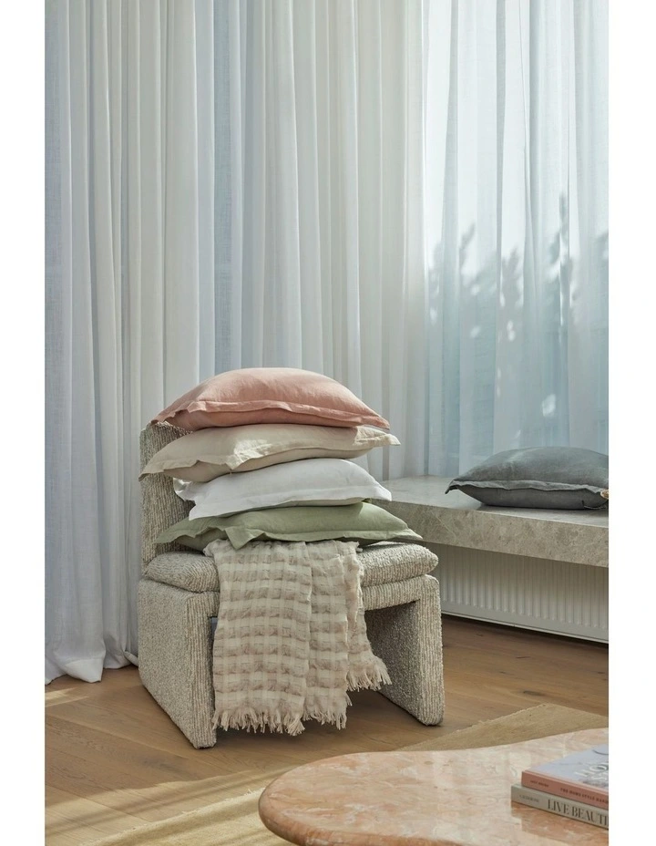 Amalfi Cove Linen Cushion Oat 50x50x10cm image 4