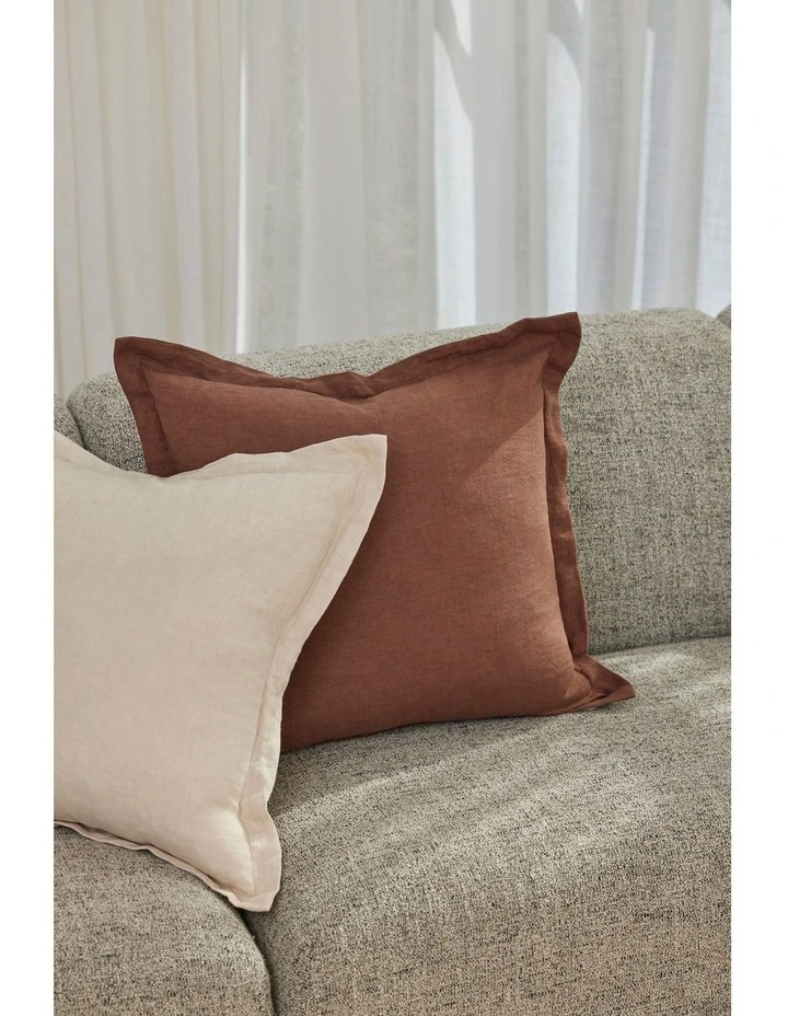 Amalfi Cove Linen Cushion Oat 50x50x10cm image 7