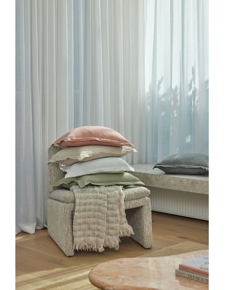 Amalfi Cove Linen Cushion White 50x50x10cm image 3