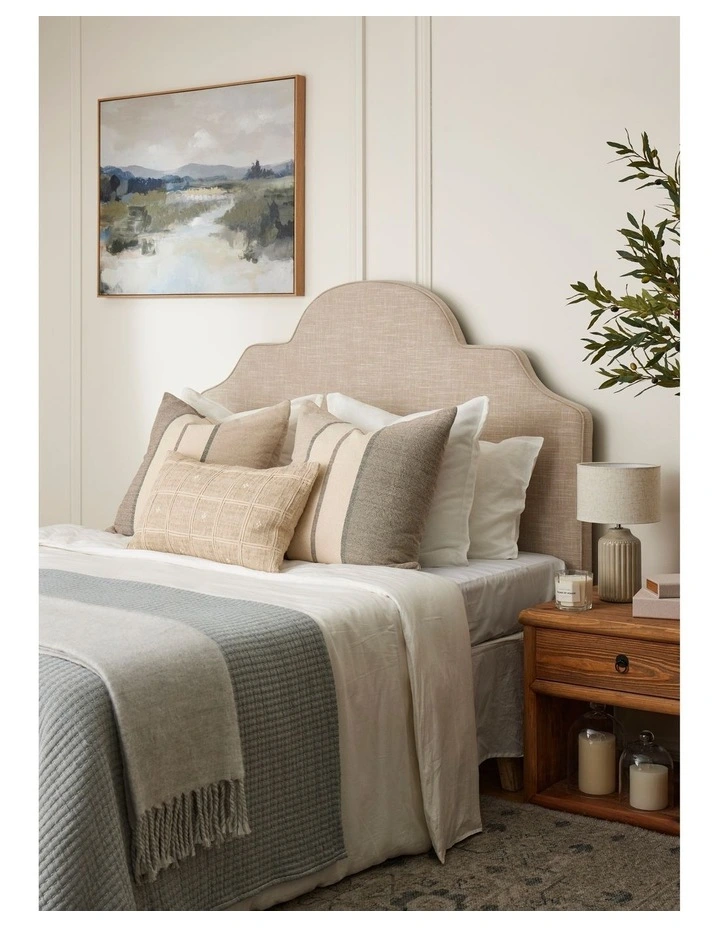 Amalfi Cove Linen Cushion White 50x50x10cm image 6