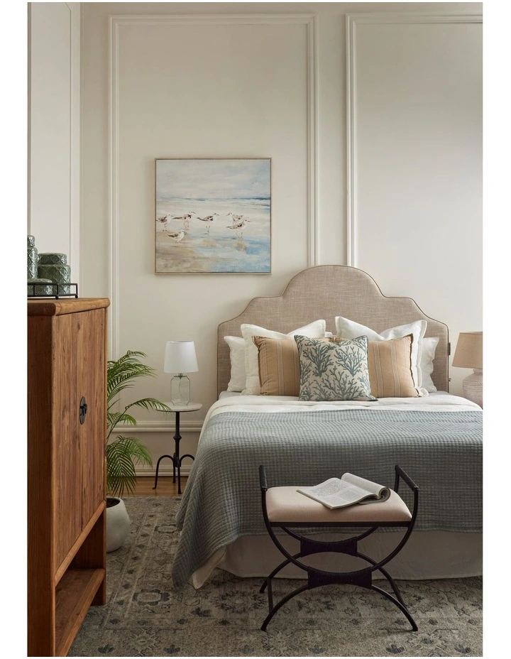 Amalfi Cove Linen Cushion White 50x50x10cm image 7