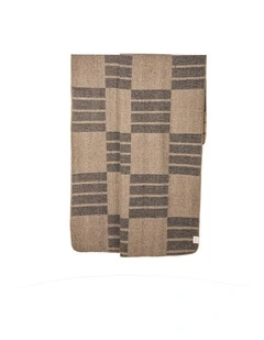 Amalfi Zia Throw Ink & Brown 130x170cm
