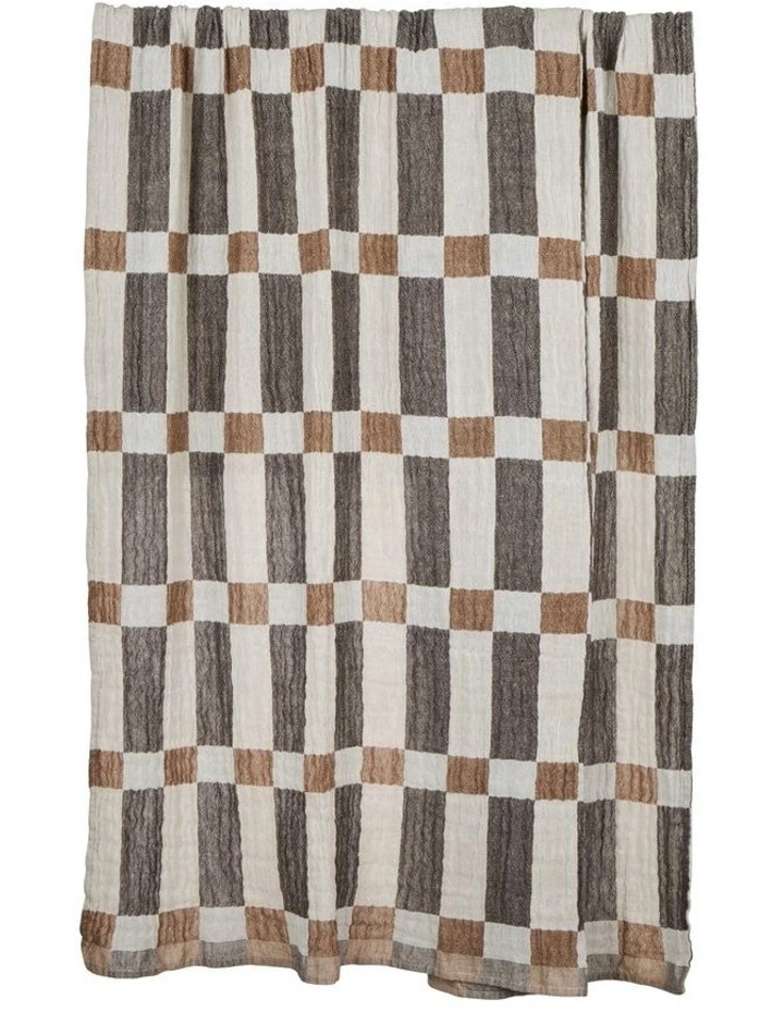 Academy Arlow Muslin Throw Rust Multi 130x180x0.05cm image 1