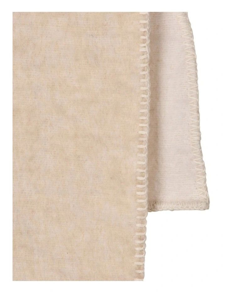 Amalfi Avalon Stitch Throw Ivory 130x180cm image 3