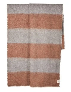 Amalfi Velora Stitch Throw Brown & Grey 130x180cm