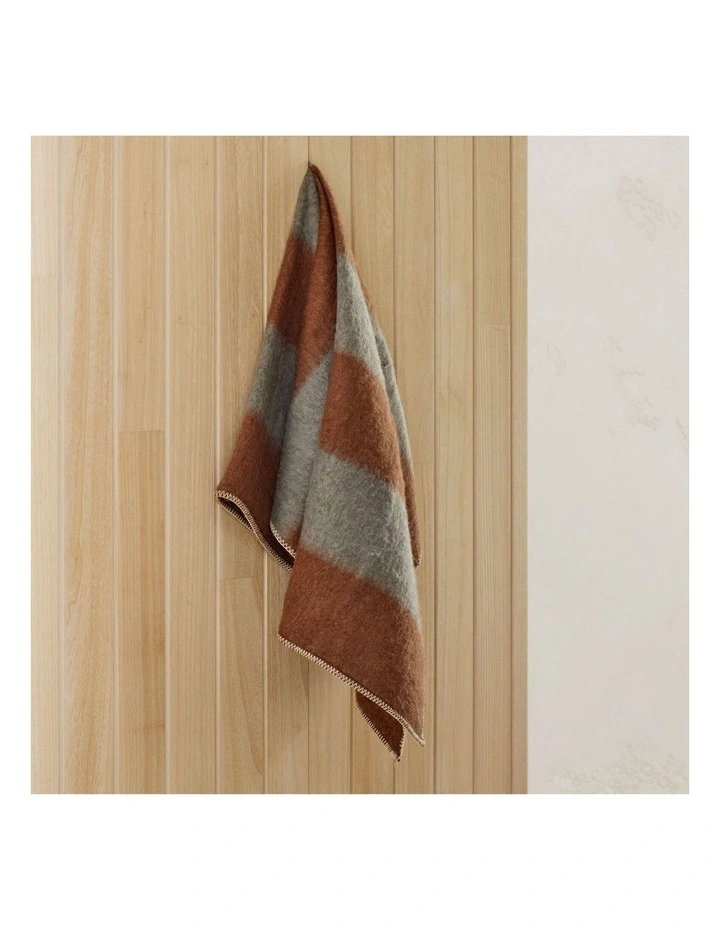 Amalfi Velora Stitch Throw Brown & Grey 130x180cm image 4