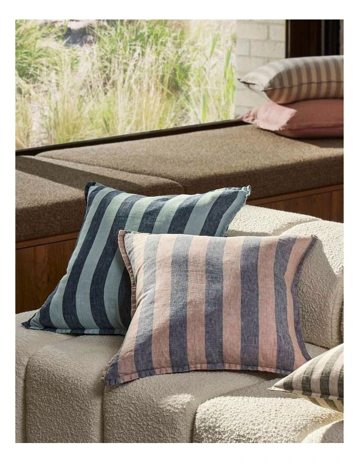 Amalfi Arden Stripe Cushion - Blue 50x50cm image 4