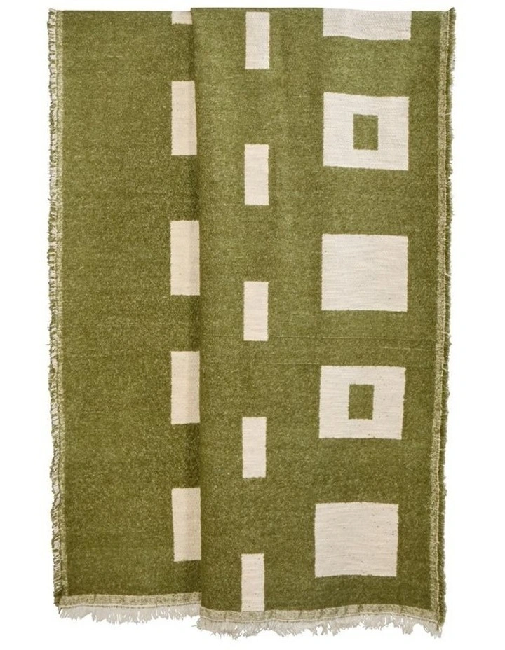 Amalfi Cosmo Throw - Green & Natural 130x180cm image 1