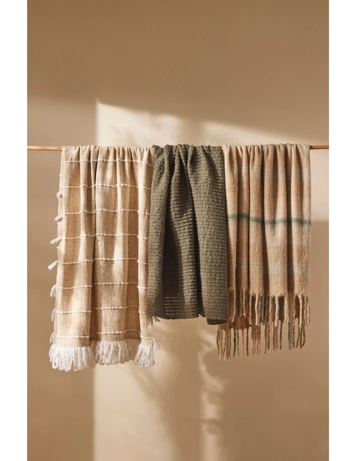 Amalfi Sunny Woven Throw Green 130x180x1cm image 3