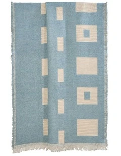 Amalfi Cosmo Throw - Blue & Natural 130x180cm