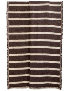 Amalfi Faye Throw - Brown & Natural 130x180cm