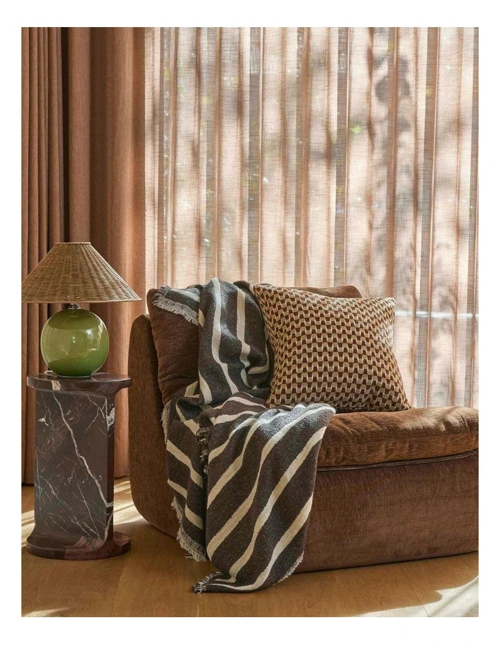 Amalfi Faye Throw - Brown & Natural 130x180cm image 2