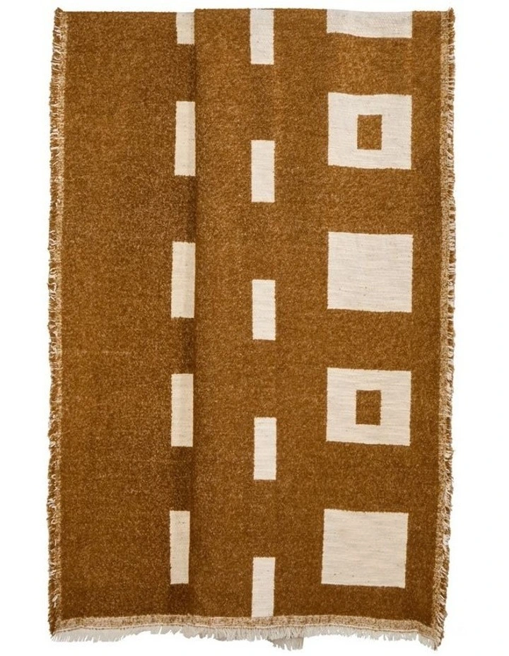 Amalfi Cosmo Throw - Rust & Natural 130x180cm image 1