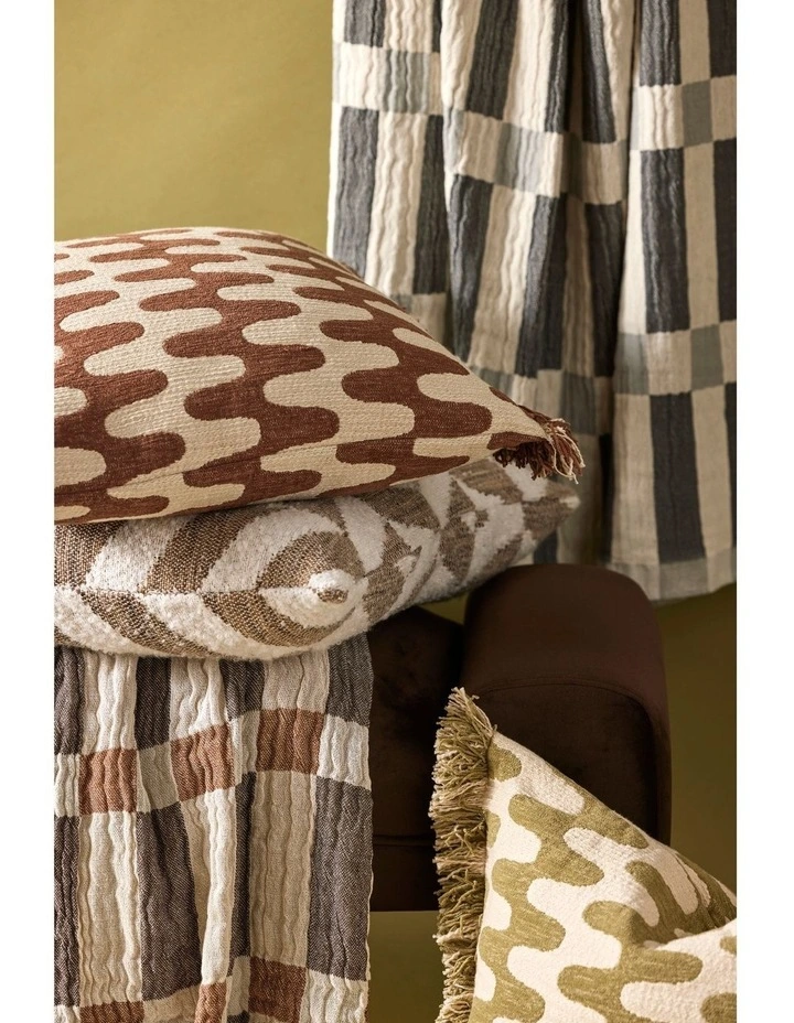 Academy Nash Abstract Cushion Chocolate 50x50x10cm image 3