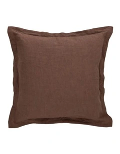 Amalfi Cove Linen Cushion Chocolate 50x50x10cm