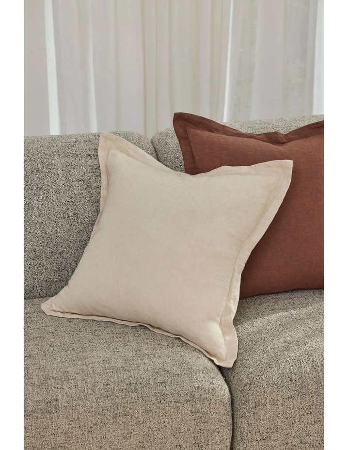 Amalfi Cove Linen Cushion Chocolate 50x50x10cm image 7