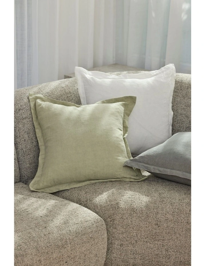 Amalfi Cove Linen Cushion Green 50x50x10cm image 4