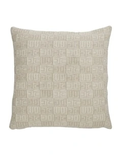 Amalfi Enver Geo Cushion Ivory & Beige 50x50x10cm