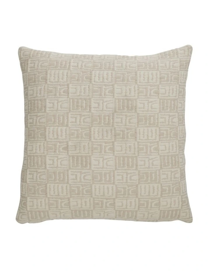 Amalfi Enver Geo Cushion Ivory & Beige 50x50x10cm image 1